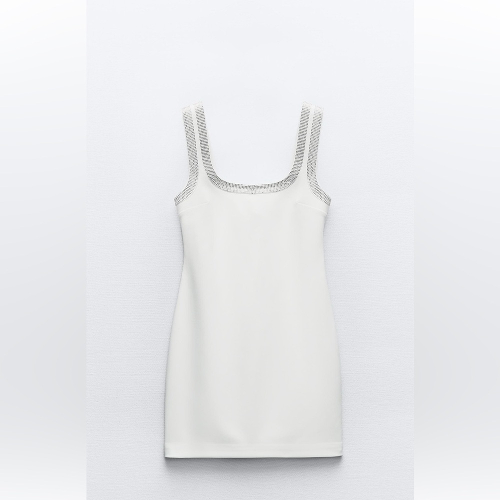 Zara brand new Sleeveless Dress with Silver Trim